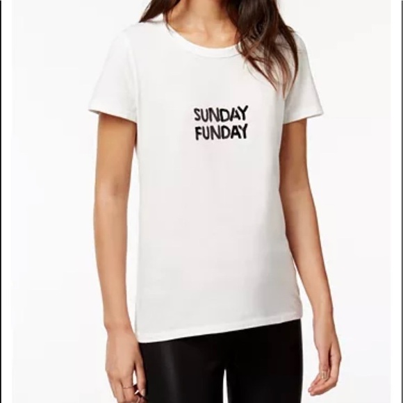 Bow & Drape Sunday Funday Sequined Graphic T-Shirt - Picture 2 of 12